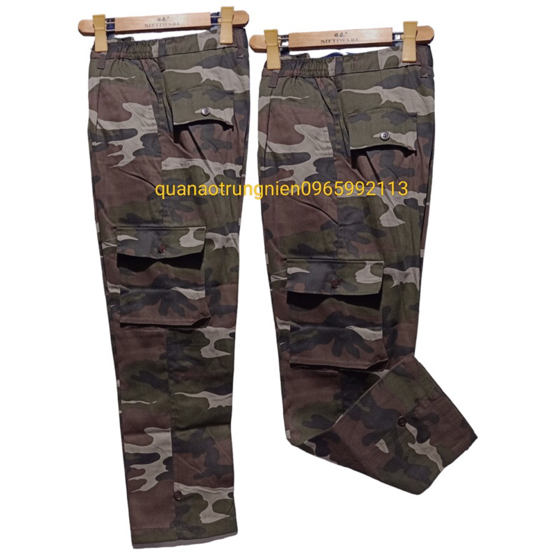 Quần lao động túi hộp vải kaki