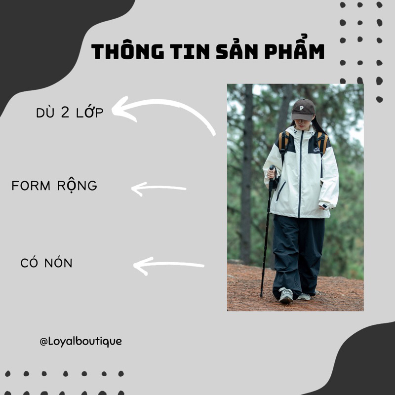 Áo khoác dù 2 lớp DOLARO, áo gió nam nữ form rộng phối màu kèm nón rộng rãi