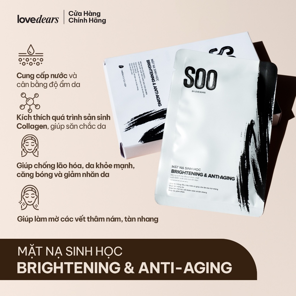 Mặt Nạ Sinh Học SOO LoveDear Chống Lão Hoá, Giúp Da Khỏe Mạnh, Căng Bóng TREATMENT CARE VÀ BRIGHTENING & ANTI-AGING