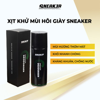 Xịt khử mùi giày Sneaker loại bỏ mùi hôi chân, ngăn ngừa mồ hôi, vi khuẩn công nghệ bạc AG+ SNEAK3R 260ml