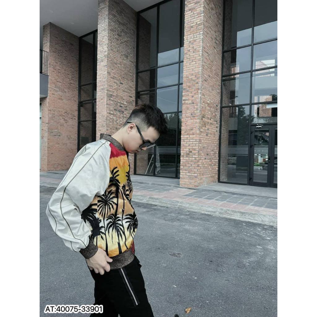 Áo khoác Bomber Nam Nữ Cây Dừa Siêu Cấp - áo khoác gió SLR Nam Nữ In Hình Cây Dừa Siêu Đẹp Hot 2023