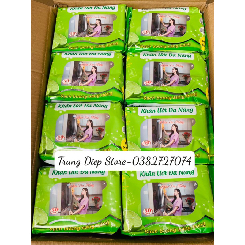 Khăn ướt đa năng Ruby&Gold 50 miếng