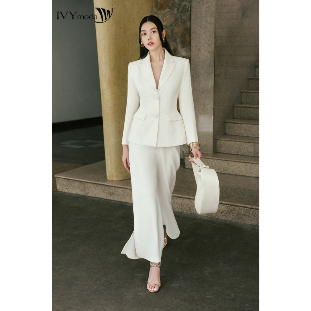 Single Breasted Set - áo Vest và quần suông nữ IVY moda MS 67M8480