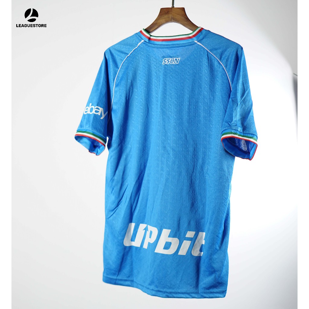 Bộ đá bóng Napoli Leaguestore - quần áo thể thao nam sân nhà 23-24 màu xanh form âu vải thái dệt mịn