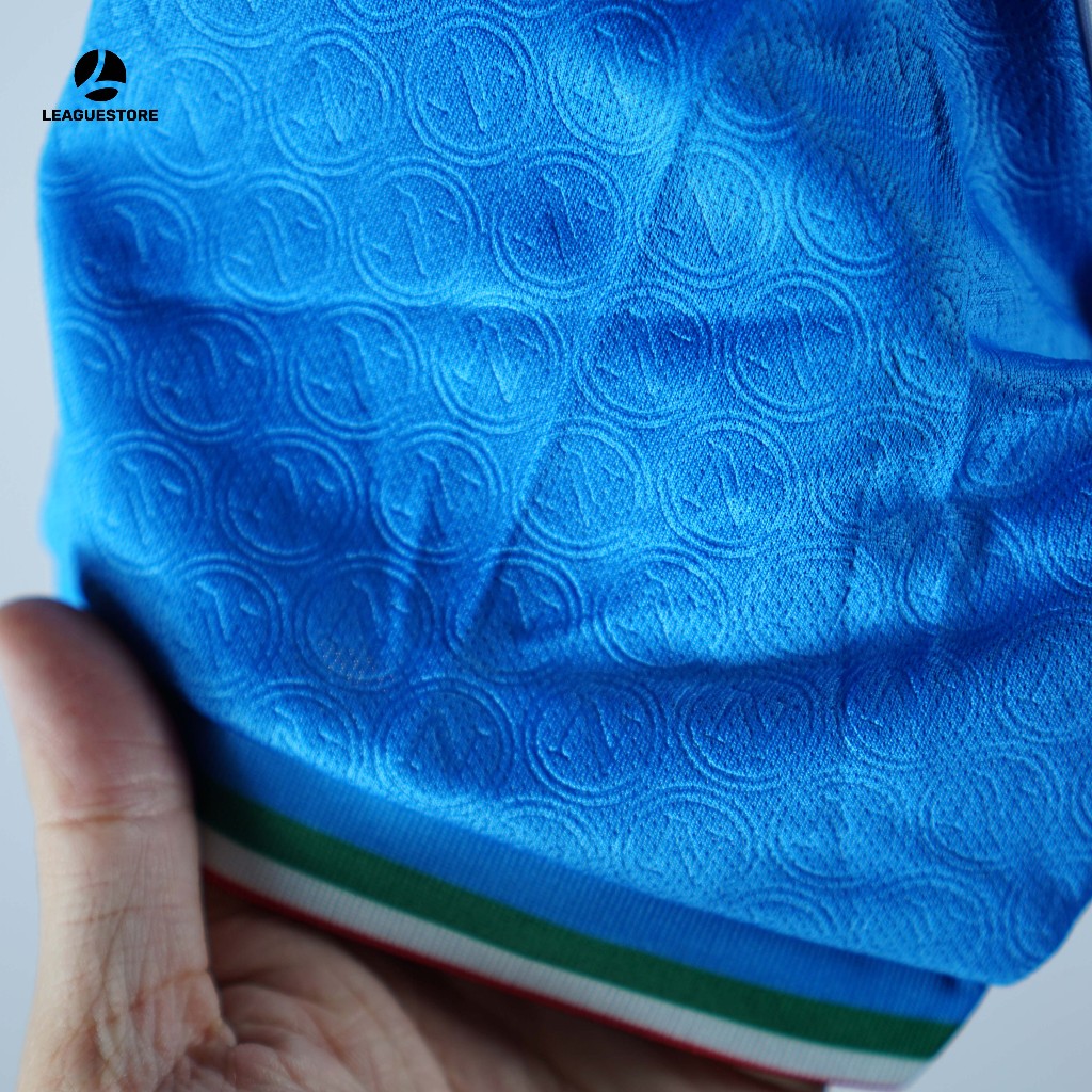 Bộ đá bóng Napoli Leaguestore - quần áo thể thao nam sân nhà 23-24 màu xanh form âu vải thái dệt mịn
