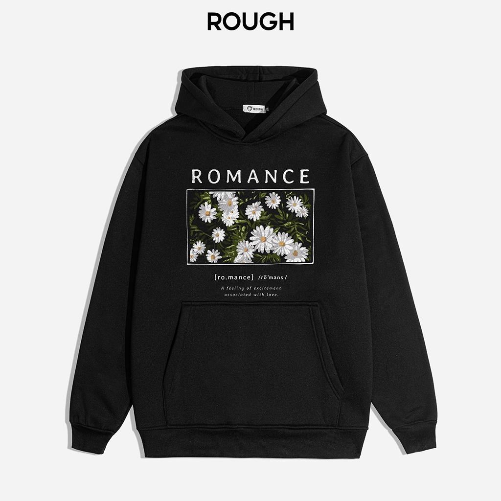 Áo hoodie oversize Daisy Flower "Romance" ROUGH