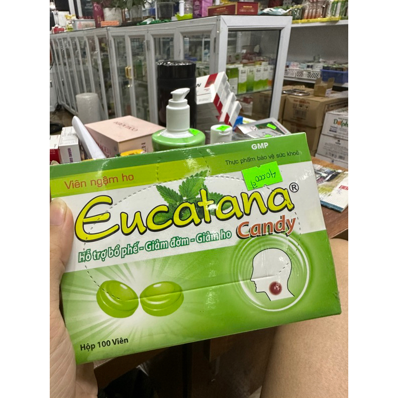 Kẹo ngậm ho eucatana hộp 100 chiếc