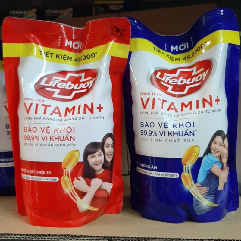 SỮA TẮM lifebuoy túi 800g (tiết kiệm) có 2mâu như hình