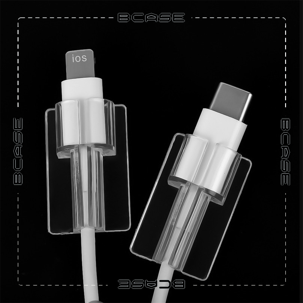 Set 1/5/10 Kẹp Bảo Vệ Dây Cáp Sạc Trong Suốt Chống Đứt Gãy Cho iPhone Kẹp bảo vệ sạc Cho Điện Thoại