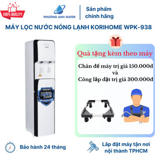 Máy lọc nước nóng lạnh Korihome WPK-938 tủ đứng 8 lõi, làm lạnh bằng Block, điều khiển cảm ứng
