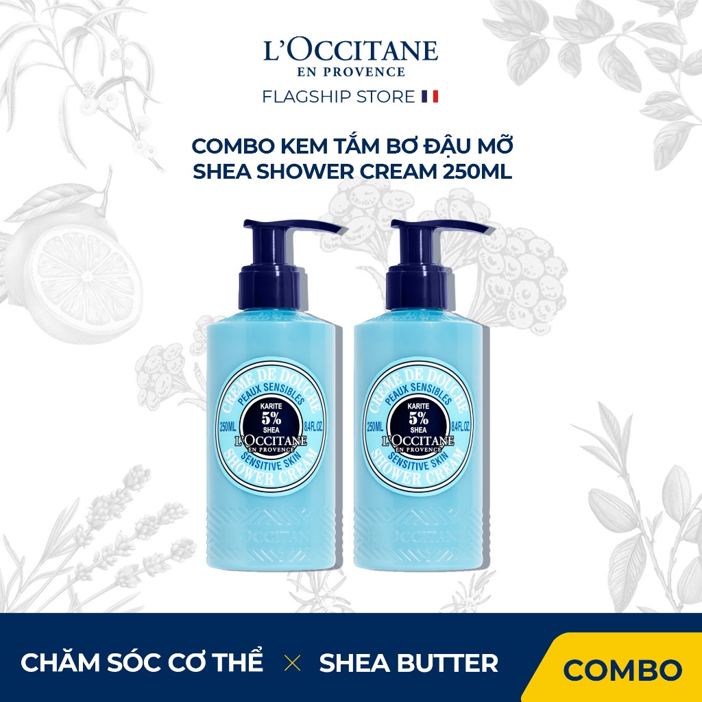 Kem Tắm Bơ Đậu Mỡ L'Occitane Shea Butter Shower Cream Dành Riêng Cho Làn Da Khô & Nhạy Cảm 250ml