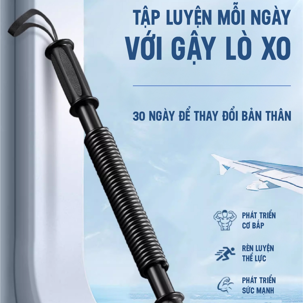 Gậy lò xo tập cơ tay FITEZY - Gậy bẻ tập cơ, tập gym thể thao hiệu quả