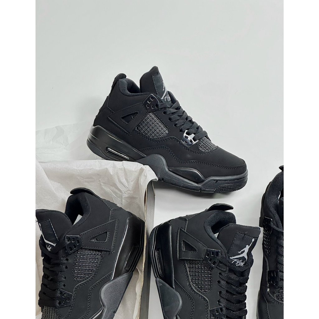 GIÀY THỂ THAO SNEAKER JD4 ĐEN FULL, GIÀY JD 4 BLACK NAM NỮ CAO CẤP ẢNH THẬT TỰ CHỤP+FREESHIP