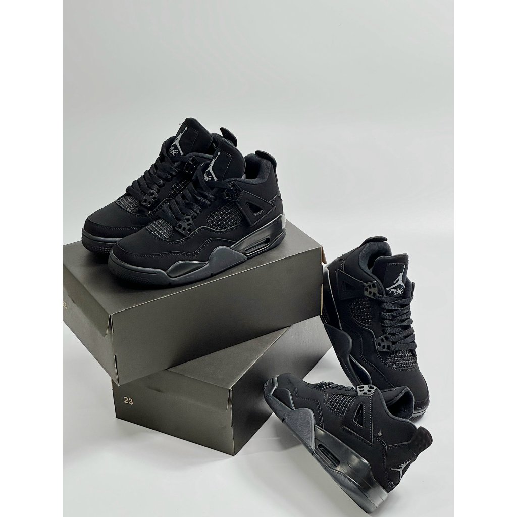 GIÀY THỂ THAO SNEAKER JD4 ĐEN FULL, GIÀY JD 4 BLACK NAM NỮ CAO CẤP ẢNH THẬT TỰ CHỤP+FREESHIP