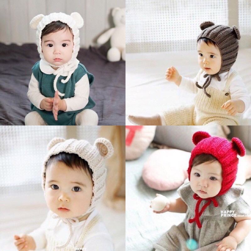 Mũ len gấu cho bé mã 2938