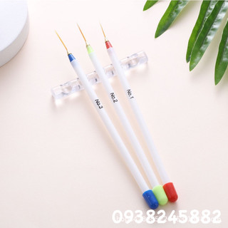 Bộ 3 cọ râu dài vẽ móng nail
