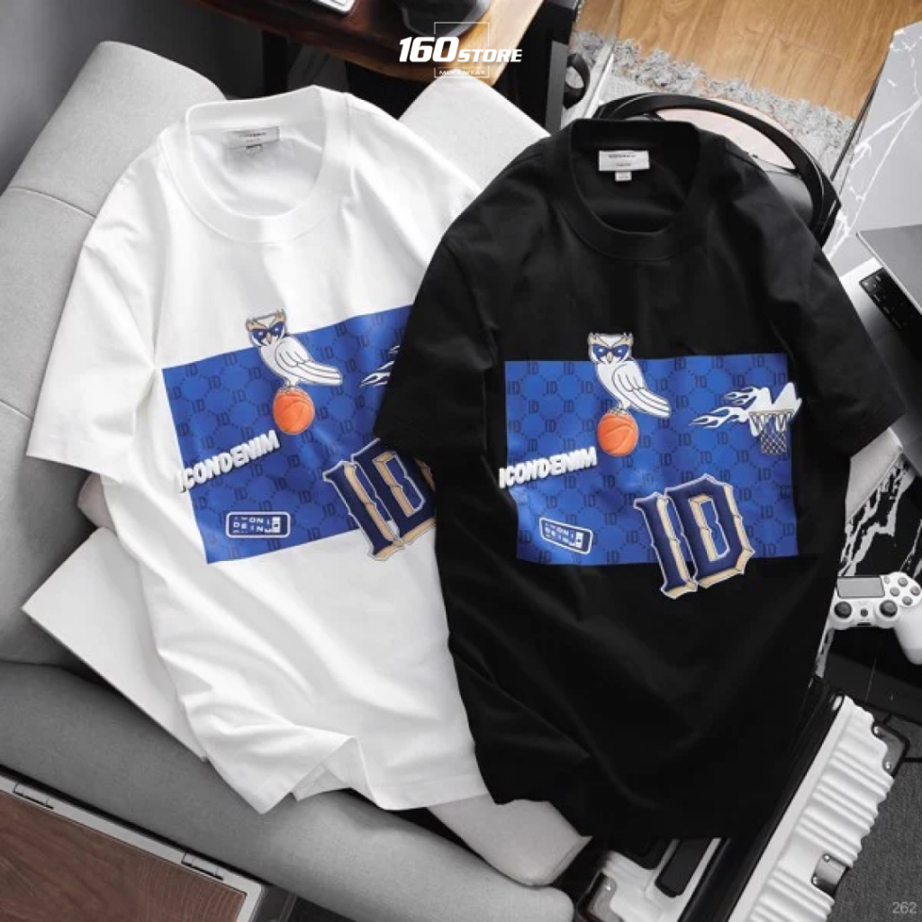 Áo thun nam ICONDENIM Basketball Combines chất Cotton dày dặn thoáng mát - ATID0262