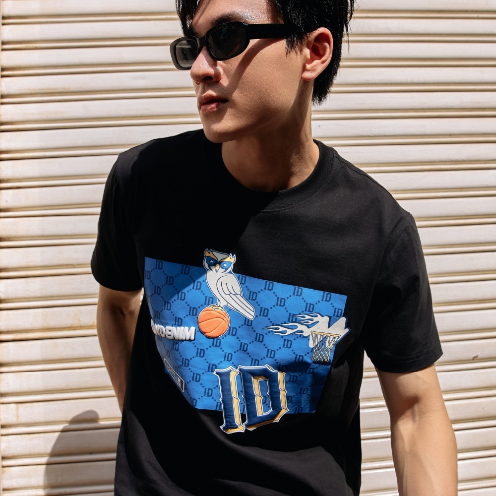 Áo thun nam ICONDENIM Basketball Combines chất Cotton dày dặn thoáng mát - ATID0262