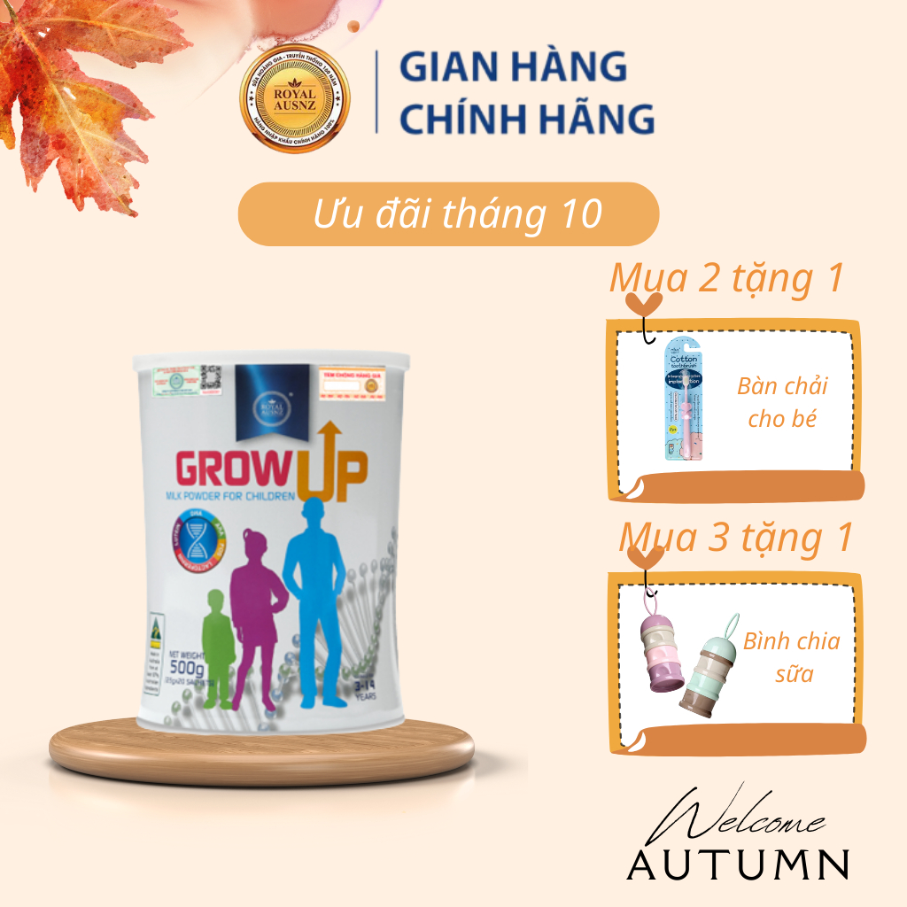 Sữa Hoàng Gia Úc ROYAL AUSNZ Grow Up Milk Power Hỗ Trợ Phát Triển Chiều Cao Cho Trẻ Từ 3-14 Tuổi Hộp 500g