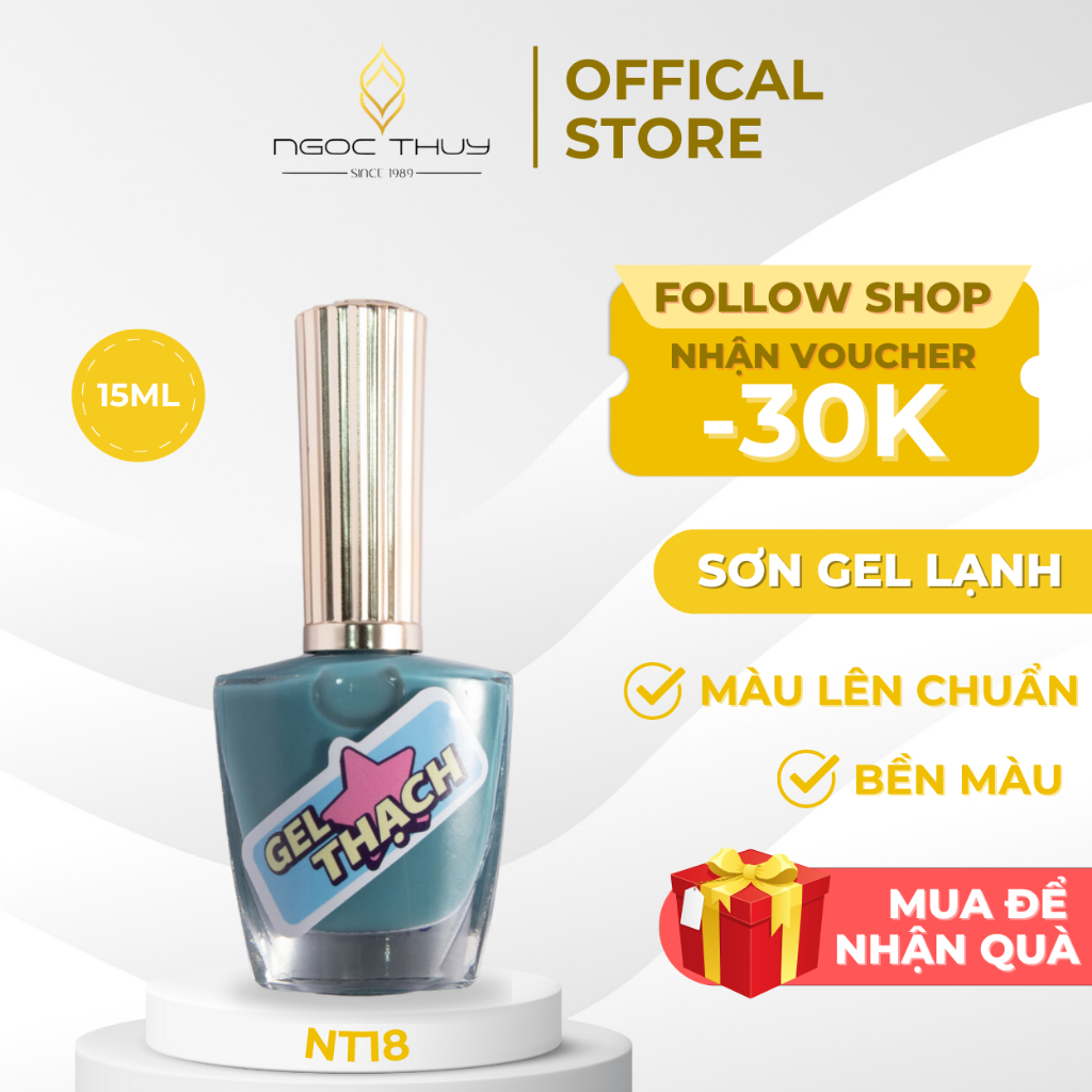 Sơn Móng Tay Gel Thạch Không Hơ Máy Ngọc Thủy Nail 15ML | 181 - 190
