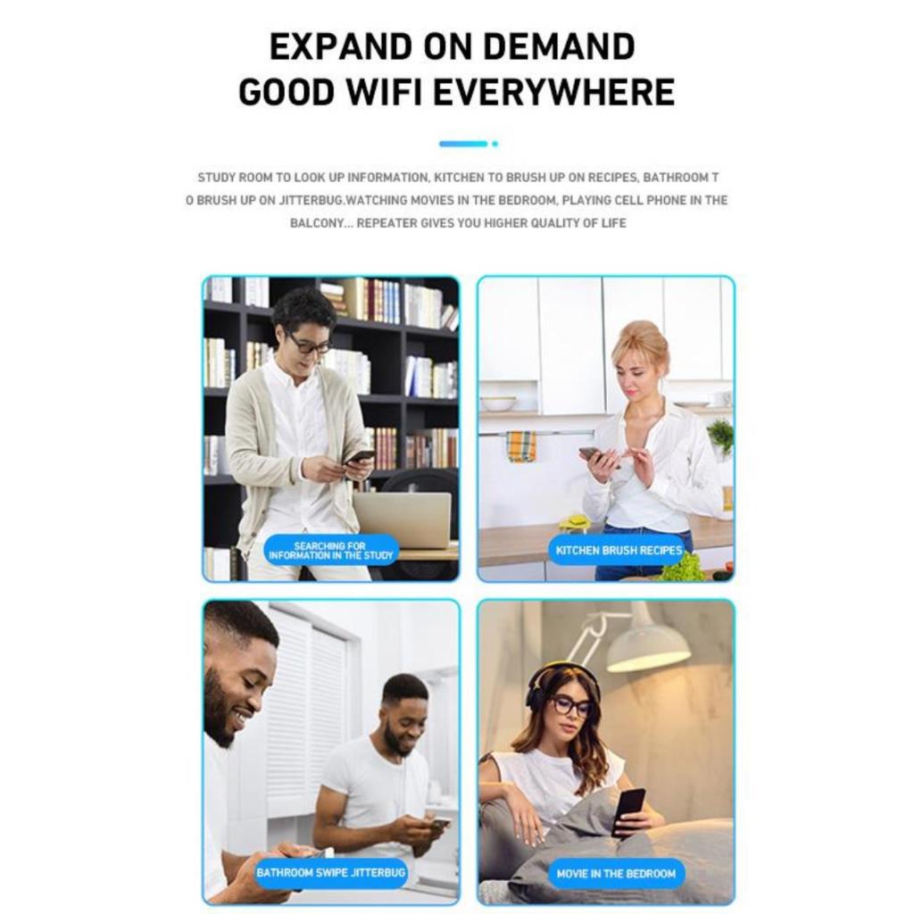 Kích Sóng Wifi 4 Râu Vinetteam Ăng Ten Phát Xuyên Tường Siêu Mạnh -dc5054