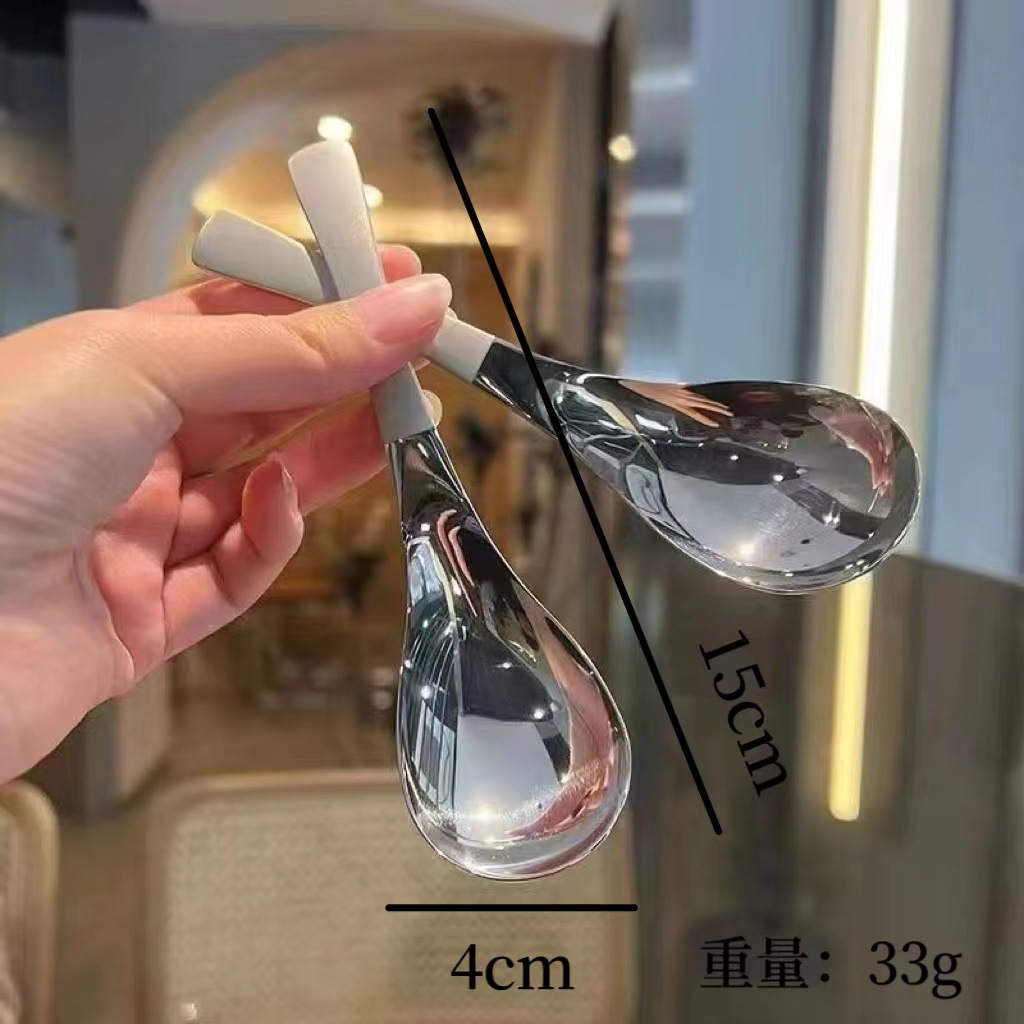Thìa Ăn Cơm Muỗng Ăn Hoa Quả Múc Súp INOX Tráng Gương Siêu Đẹp Decor Bàn Ăn