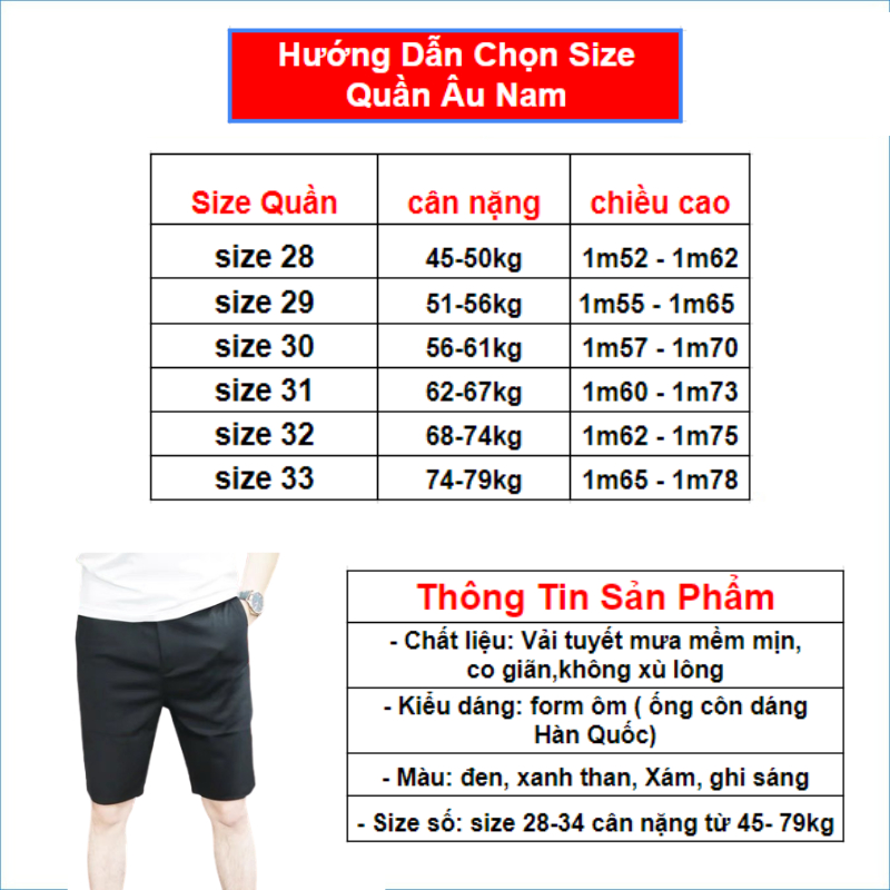 Quần short âu nam màu kẻ giá rẻ, quần đùi âu nam kiểu dáng trẻ trung vải co dãn không nhăn không xù