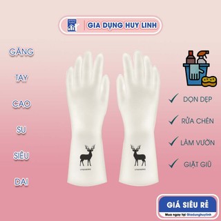 (Giá Sỉ) Găng tay cao su con hươu siêu dai nấu ăn, dọn vệ sinh, nhà cửa, làm vườn, rửa chén an toàn không mùi