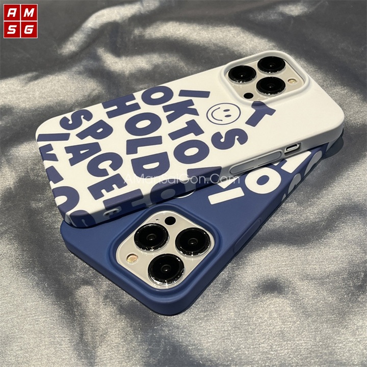 Ốp Lưng iPhone Nhựa Cứng Bóng Hình Chữ Cái Cho iPhone 7 Plus / X/ Xs/ Xs Max/ 11/12/13/14 Pro Max - A Mẫn Sài Gòn