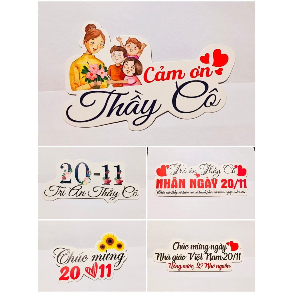 Banner, tag cài thiệp,hoa,lãng hoa chủ đề 20/11 (MẪU NGẪU NHIÊN)