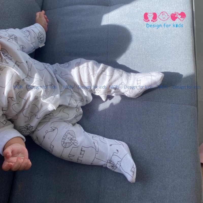 Sleepsuit CÚC BẤM bộ body dài tay liền tất hàng xuất dư cho bé yêu