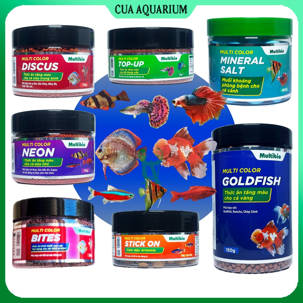 Multi Color - Cám cá cảnh - Thức ăn cho cá 7 màu cá betta cá vàng cá thủy sinh - Cám Artemia