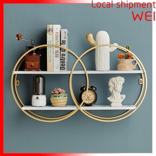 giá sắt treo tường cao cấp kết hợp khung sắt hợp kim chắc chắn Kệ Treo Tường khung sắt Vòng tròn Phòng khách Phòng ngủ