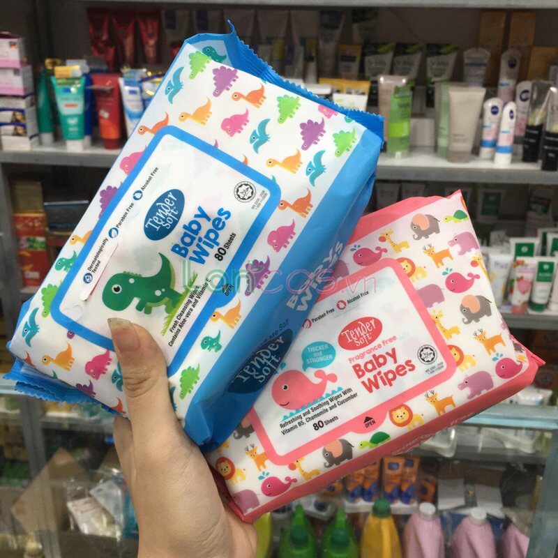 Khăn ướt trẻ em Tender Soft Có Mùi 80 tờ
