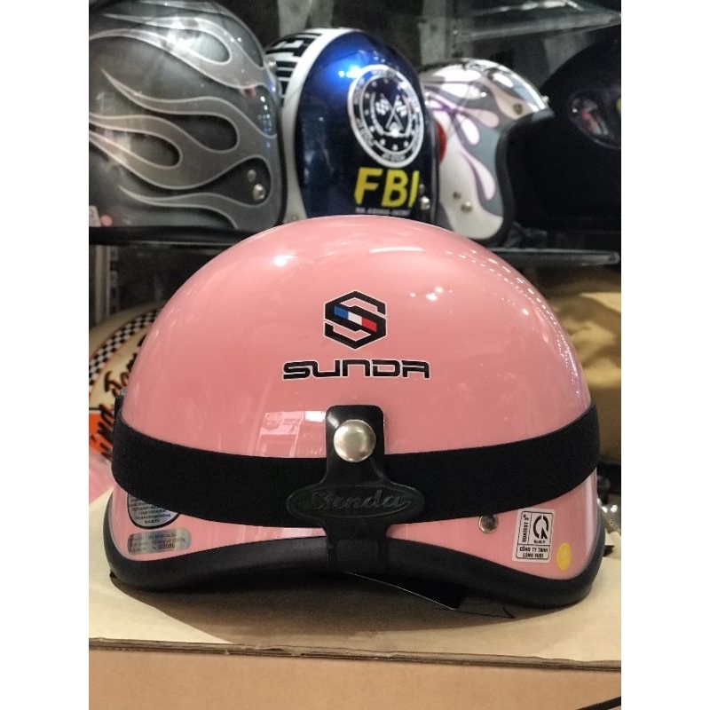 Mũ bảo hiểm nửa đầu chính hãng SUNDA 136 halya trơn nhiều màu