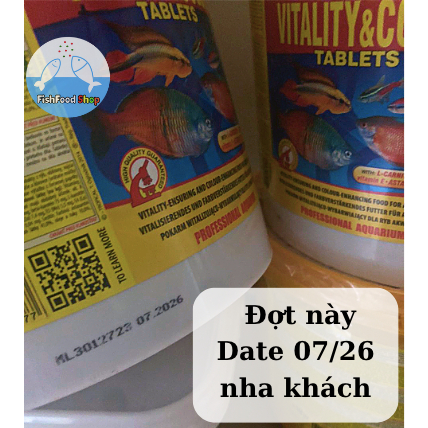 Thức ăn viên dán Tropical Vitality&Color Tablets - Cám dán cho cá bán chạy nhất thế giới tăng màu sắc& đề kháng
