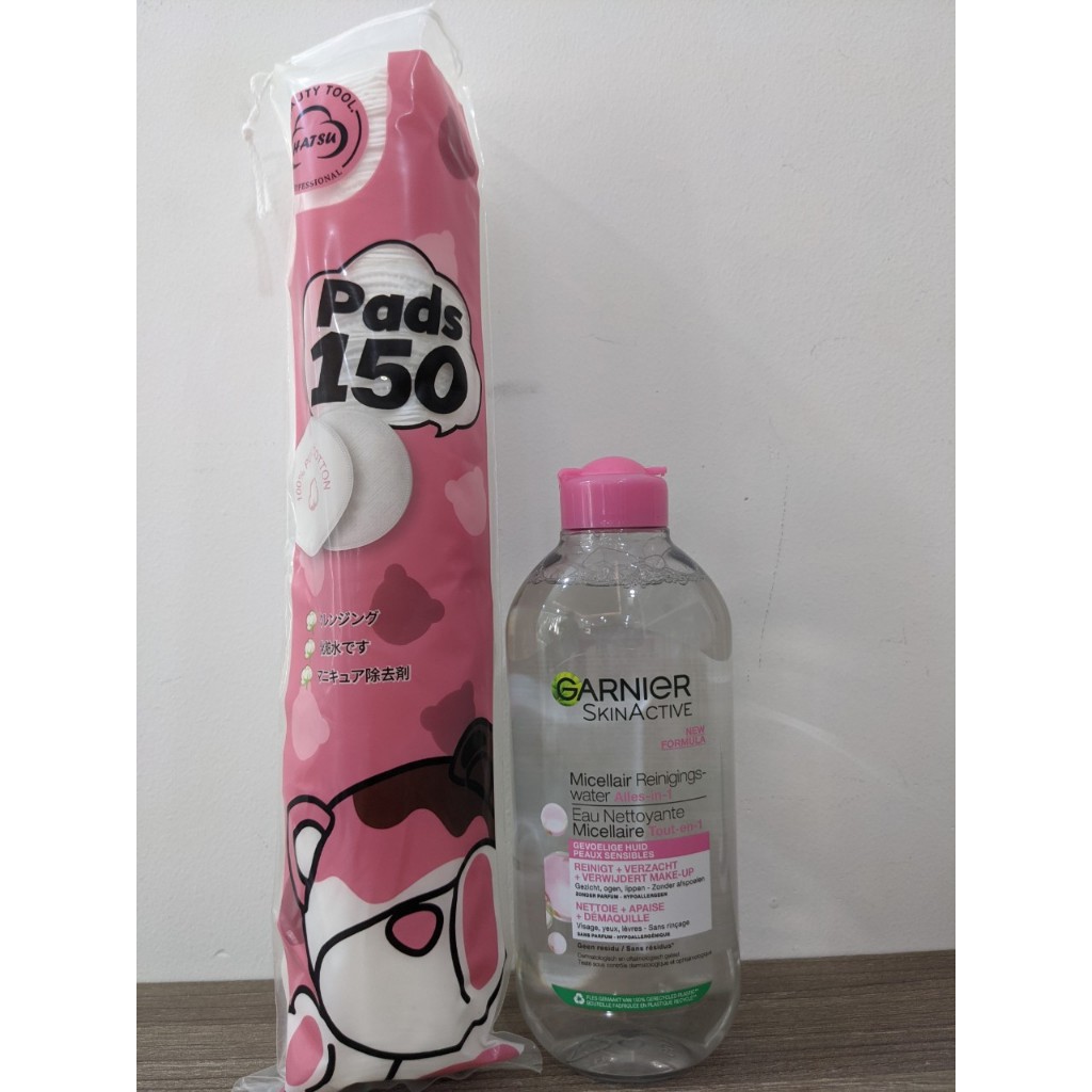 Bông tẩy trang gấu dâu 150 miếng tròn túi rút tiện lợi_Bông tẩy trang túi rút chính hãng_Tín đồ skincare