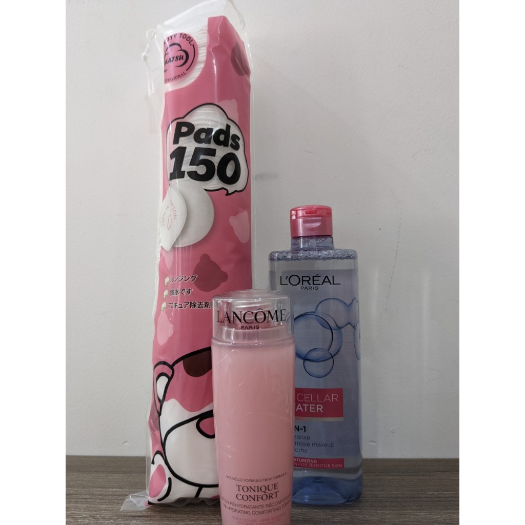 Bông tẩy trang gấu dâu 150 miếng tròn túi rút tiện lợi_Bông tẩy trang túi rút chính hãng_Tín đồ skincare