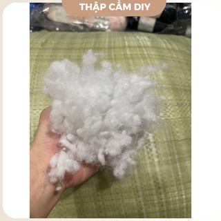 Bông gòn bi, bông hạt nhồi thú bông, thú móc len handmade