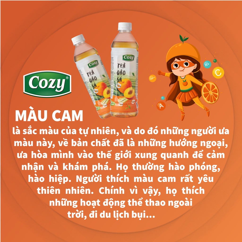 Lốc 6 Chai Trà Đào Sả Uống Liền Cozy Giải Khát Thơm Ngon Rõ Vị Đào Sả Best Seller 455ml/Chai