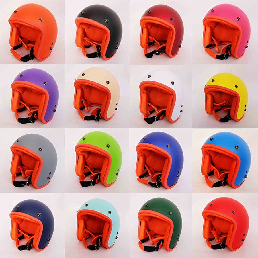 Mũ Bảo Hiểm 3/4 đầu Lót Màu Cao Cấp Như Hình - Hàng CTY-Cam Kết Chất Lượng Giống Hình 100%