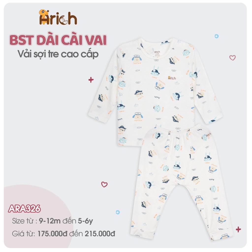 Bộ dài cài vai hoạ tiết thương hiệu Arich