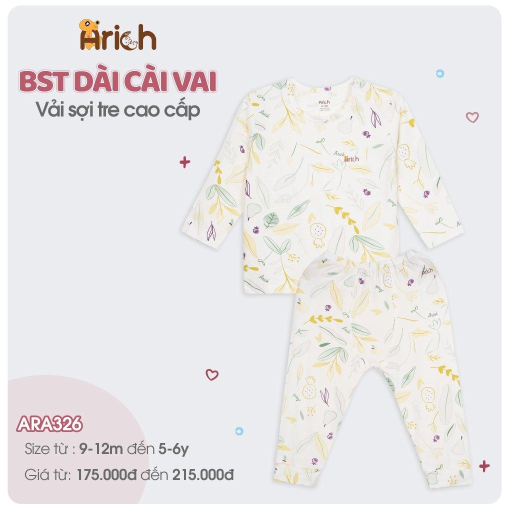 Bộ dài cài vai hoạ tiết thương hiệu Arich