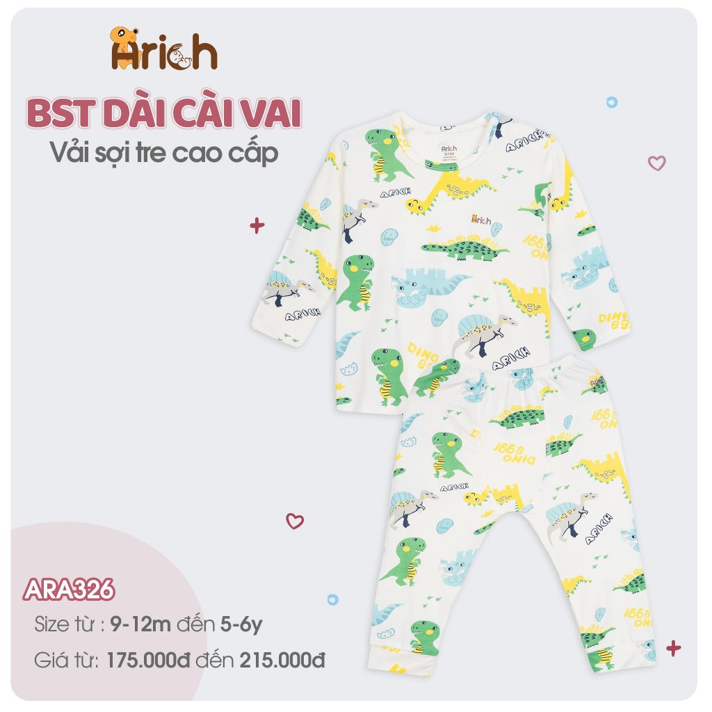 Bộ dài cài vai hoạ tiết thương hiệu Arich