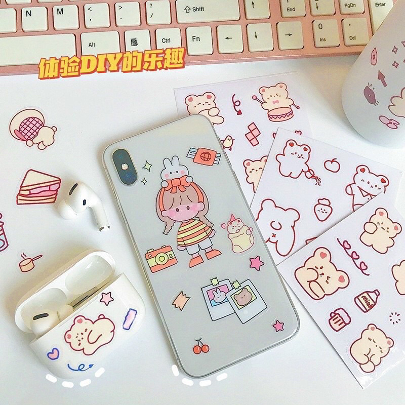 Sticker 50/100/200 tấm tách lẻ không hộp siêu cute