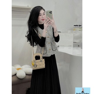 Set áo dạ váy đen siêu hot