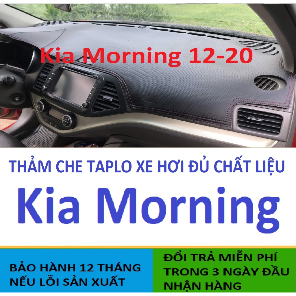 Thảm Che Taplo Kia Morning 2004-2023,Thảm Taplo Xe Hơi 3 Lớp Chịu Nhiệt Bảo Hành 12 Tháng