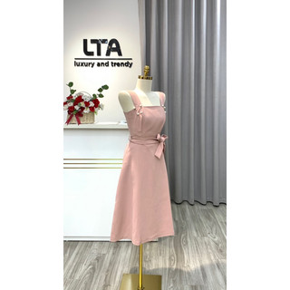 V738- váy 2 dây hồng