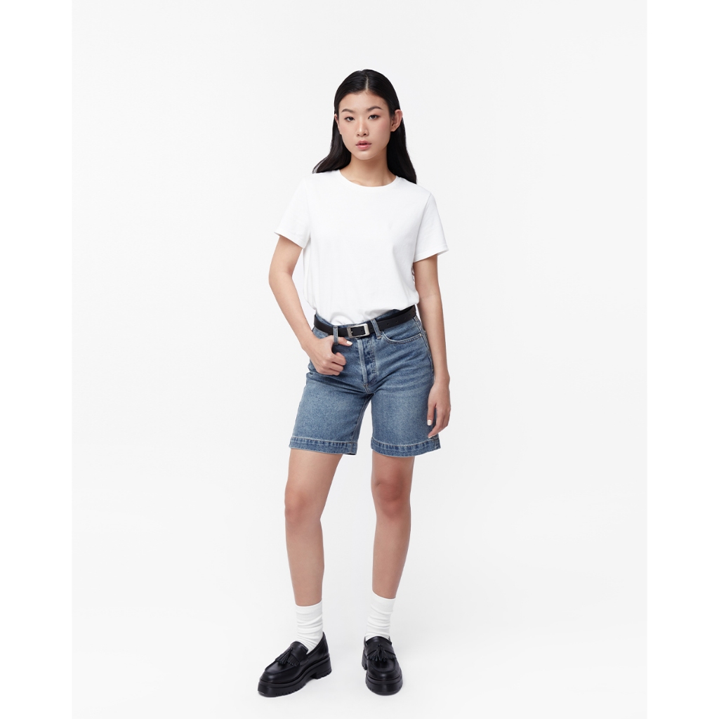 TheBlueTshirt - Quần shorts jeans nữ - Dad Shorts - Origin Blue