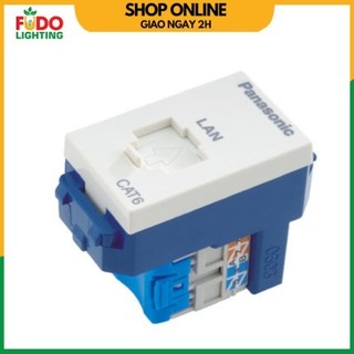 Ổ nhân mạng rj45 cat6 panasonic wev24886sw có màng che chính hãng
